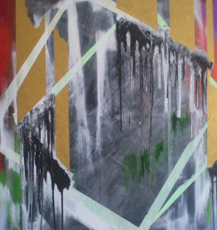Yelow tube 100x150 cm Akryl na plátně Praha 2013_small